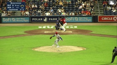 Kristian Campbell singles on a ground ball to center fielder Rudy Martin Jr. Nate Eaton scores. Allan Castro to 2nd.