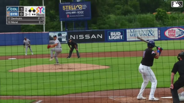 Christopher Morel homers (10) on a line drive to left center field. Ronny Mauricio scores.