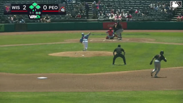 David García doubles (3) on a fly ball to right fielder Tai Peete. Eric Bitonti scores. Daniel Dickinson scores. Luis Castillo scores.