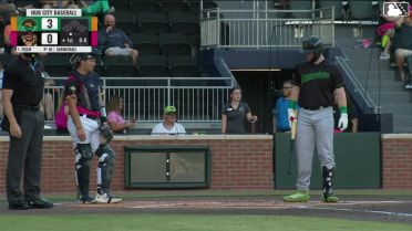 Easton Carmichael homers (16) on a fly ball to right field.