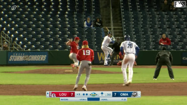 Drew Waters singles on a sharp ground ball to right fielder Noelvi Marte. Kameron Misner scores.