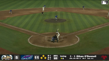 Ethan O'Donnell out on a sacrifice fly to left fielder Josh Adamczewski. Dillon Lewis scores.