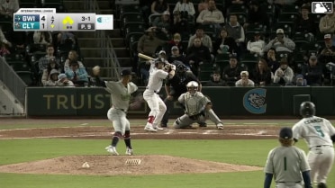 Oliver Dunn out on a sacrifice fly to left fielder Brewer Hicklen in foul territory. Mario Camilletti scores.