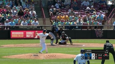Ethan Dorchies In play, run(s) to Angel Acosta