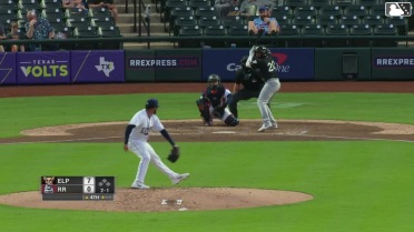 Pablo Reyes homers (1) on a fly ball to left center field.