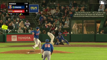 Abimelec Ortiz singles on a ground ball to center fielder Cristian Pache. Yohandy Morales scores.