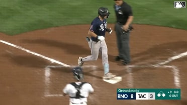 Tommy Troy mashes his first Triple-A home run