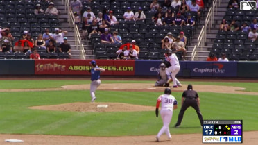 Adael Amador homers (4) on a fly ball to left center field. Jose Cordova scores. Nic Kent scores.