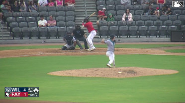 Camilo Diaz triples (1) on a line drive to right fielder Handelfry Encarnacion.