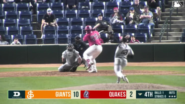 Lucas Ramirez homers (2) on a fly ball to center field.