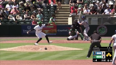 Carson Williams singles on a line drive to center fielder Jud Fabian. Brock Jones scores. Carlos Colmenarez scores. Raynel Delgado to 2nd.