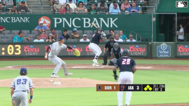 Jacob Berry doubles (14) on a line drive to left fielder Homer Bush Jr. Graham Pauley scores. Agustín Ramírez scores. Connor Norby to 3rd.
