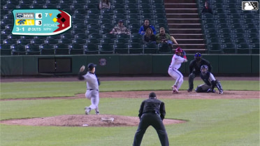 Trent Farquhar grounds out, second baseman Kaeden Kent to first baseman Kyle West. Carter Mathison scores.