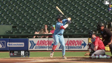 Aaron Zavala homers (6) on a fly ball to right field.