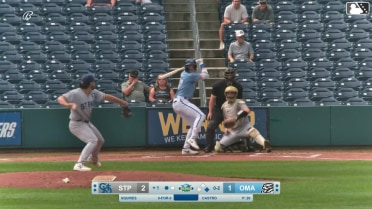 Brett Squires homers (23) on a fly ball to center field. Abraham Toro scores.