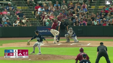 Orlando Martinez flies out to left fielder Zyhir Hope. Ian Moller scores. Keith Jones II to 3rd. Corey Joyce to 2nd.