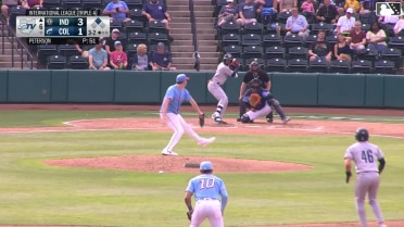 Joshua Palacios doubles (1) on a fly ball to center fielder Alfonsin Rosario. Duce Gourson scores.