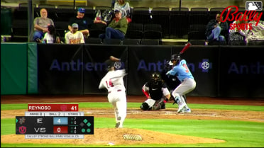 George Feliz singles on a line drive to center fielder Jose Alpuria. Cesar Quintas scores. Grant Jay to 2nd.