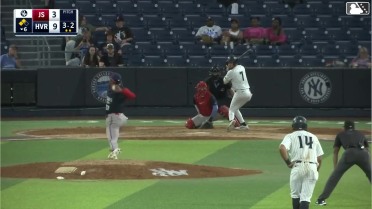 Enmanuel Tejeda singles on a ground ball to left fielder Carter Mathison. Kyle West scores. Wilson Rodriguez scores.
