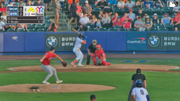Vidal Bruján triples (1) on a line drive to right fielder Kristian Campbell. Ryan Clifford scores. Ji Hwan Bae scores. Hayden Senger scores.