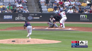 David Bañuelos homers (7) on a fly ball to left center field.