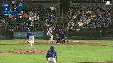 Brett Squires homers (22) on a fly ball to center field.