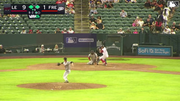 Carlos Renzullo out on a sacrifice fly to right fielder George Bilecki. Roldy Brito scores.