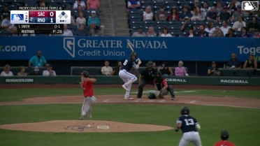 Pavin Smith doubles (5) on a sharp line drive to left fielder Will Brennan. Christian Cerda scores.