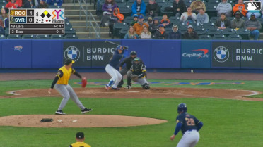 Ji Hwan Bae doubles (8) on a sharp line drive to right fielder Christian Franklin. Christian Arroyo scores.
