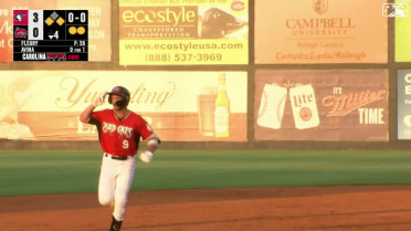 Jace Avina lines a three-run home run to right field