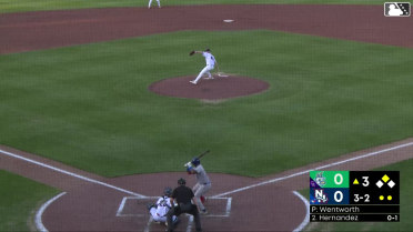 Roynier Hernandez singles on a ground ball to right fielder Victor Arias. Andy Perez scores.