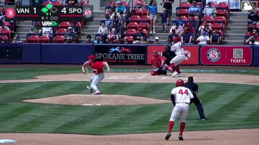 Tommy Hopfe homers (4) on a fly ball to left center field.