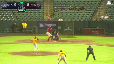 Cristian Arguelles singles on a line drive to center fielder Drew Burress. Ashly Andujar scores.