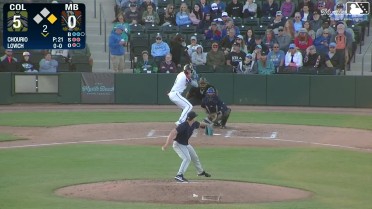Eli Lovich strikes out swinging and Jose Escobar caught stealing 2nd, catcher Hyungchan Um to shortstop Yandel Ricardo to catcher Hyungchan Um.