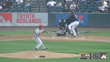 Ryan Picollo homers (9) on a fly ball to center field.