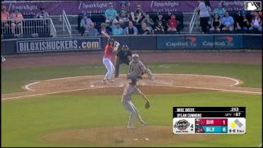 Mike Boeve out on a sacrifice fly to center fielder Drake Logan. Blake Burke scores.
