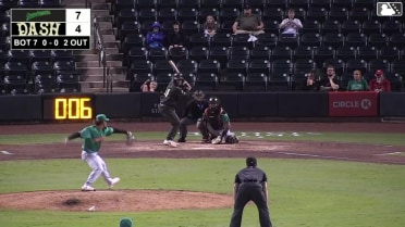 Calvin Harris homers (1) on a fly ball to left center field. George Wolkow scores.