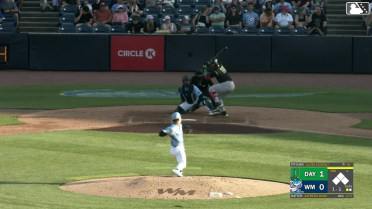 Alfredo Duno homers (12) on a line drive to left center field.