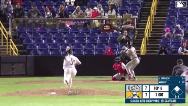 Casey Yamauchi singles on a ground ball to second baseman Jeffrey Mercedes. Ali Camarillo scores. Throwing error by second baseman Jeffrey Mercedes.