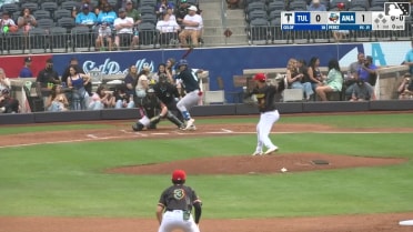 Jake Gelof homers (8) on a fly ball to left center field.