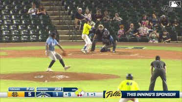 Camden Johnson singles on a line drive to right fielder Dean Moss. Jhonayker Ugarte scores. Henry Ramos scores.