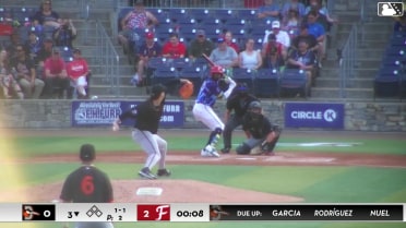 Cristhian Vaquero homers (2) on a fly ball to center field.