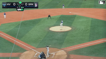 Roderick Arias singles on a ground ball to center fielder John Bay. Kyle West scores.