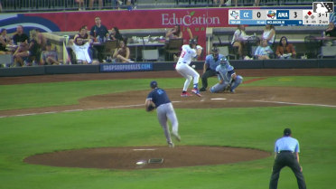 Ben McLaughlin singles on a ground ball to left fielder Tyler Whitaker. Angel Ortiz scores.