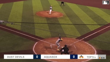 Randy De Jesus singles on a ground ball to left fielder Curtis Washington Jr. Matt Coutney scores. Jorge Ruiz to 2nd.