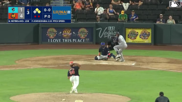 Jake Meyers doubles (5) on a line drive to left fielder Jared Dickey. Joey Loperfido scores. Cavan Biggio scores.