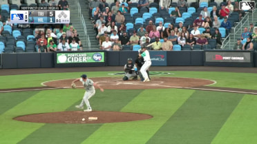 Wallace Clark homers (4) on a fly ball to left center field.