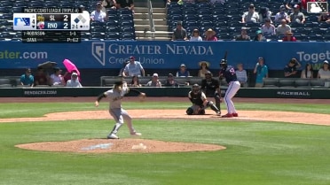 Kristian Robinson singles on a ground ball to center fielder Nelson Rada. Jose Fernandez scores.