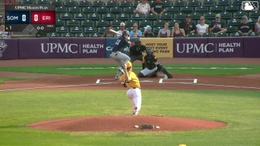 Core Jackson homers (1) on a fly ball to right center field.