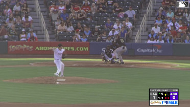 Parks Harber triples (1) on a line drive to right fielder Jordan Beck. Zach Morgan scores.